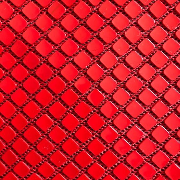 Lumured VTG handbag/purse shoulder red/white  mesh - Picture 3 of 9